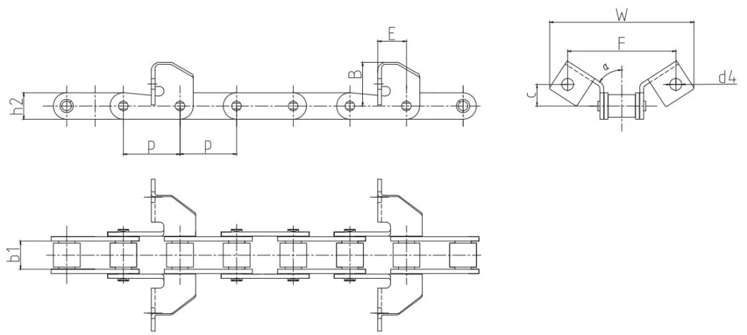 Ca550f19 Ca550f17 Ca550f13 Ca550h C/S/Ca Type Steel Agricultural Transmission Drive Conveyor Roller Chain